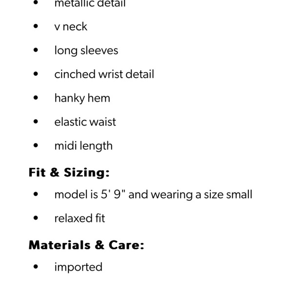 Metallic long sleeve midi dress - Picture 4 of 4